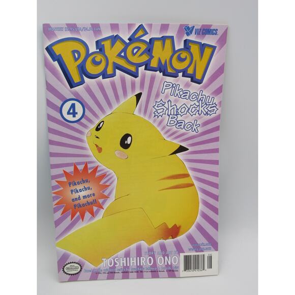 NEW Pokemon Viz Comics Pikachu Shocks Back 4 Manga Nintendo 1999 Vintage - Picture 1 of 12
